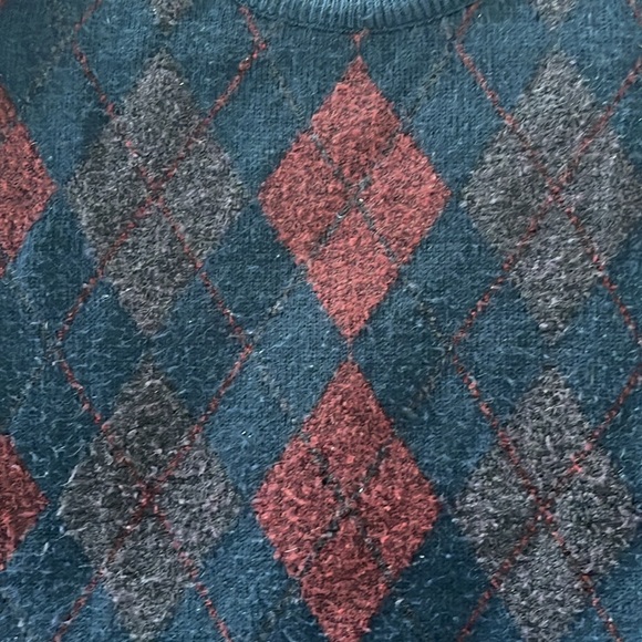 Men’s Brandini vintage Argyle sweater, size Med - Picture 2 of 6